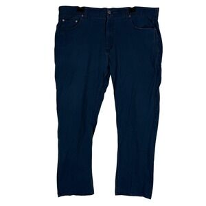 IRON CO Jeans Mens 40x30 Blue Dark Wash Regular‎ Straight Denim Stretch I769164S